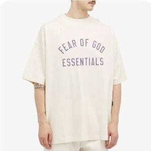 Essentials Cream Short Sleeve Tee